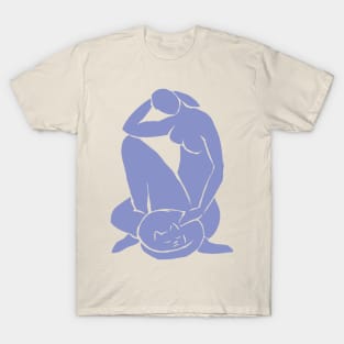 Woman petting cat - Matisse Style | Valentines Day T-Shirt